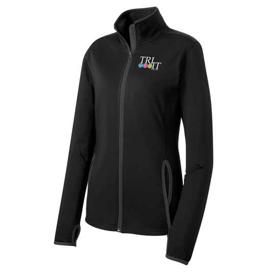 Sport-Tek® Women's Sport-Wick® Stretch Contrast Full-Zip Jacket