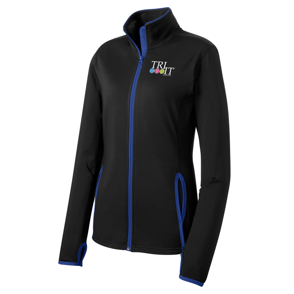 Sport-Tek® Women's Sport-Wick® Stretch Contrast Full-Zip Jacket
