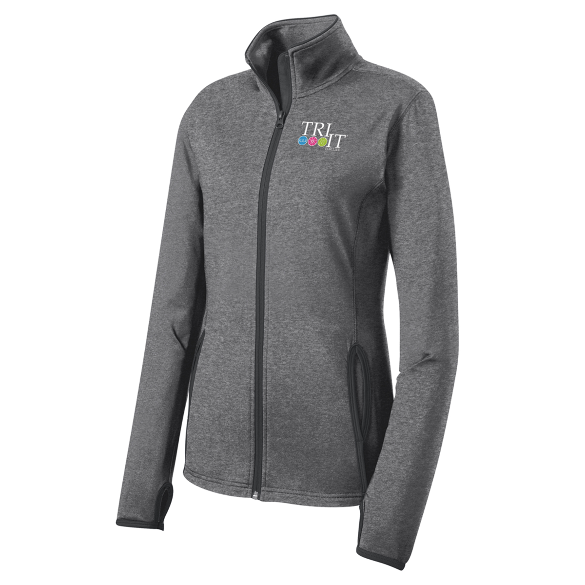 Sport-Tek® Women's Sport-Wick® Stretch Contrast Full-Zip Jacket