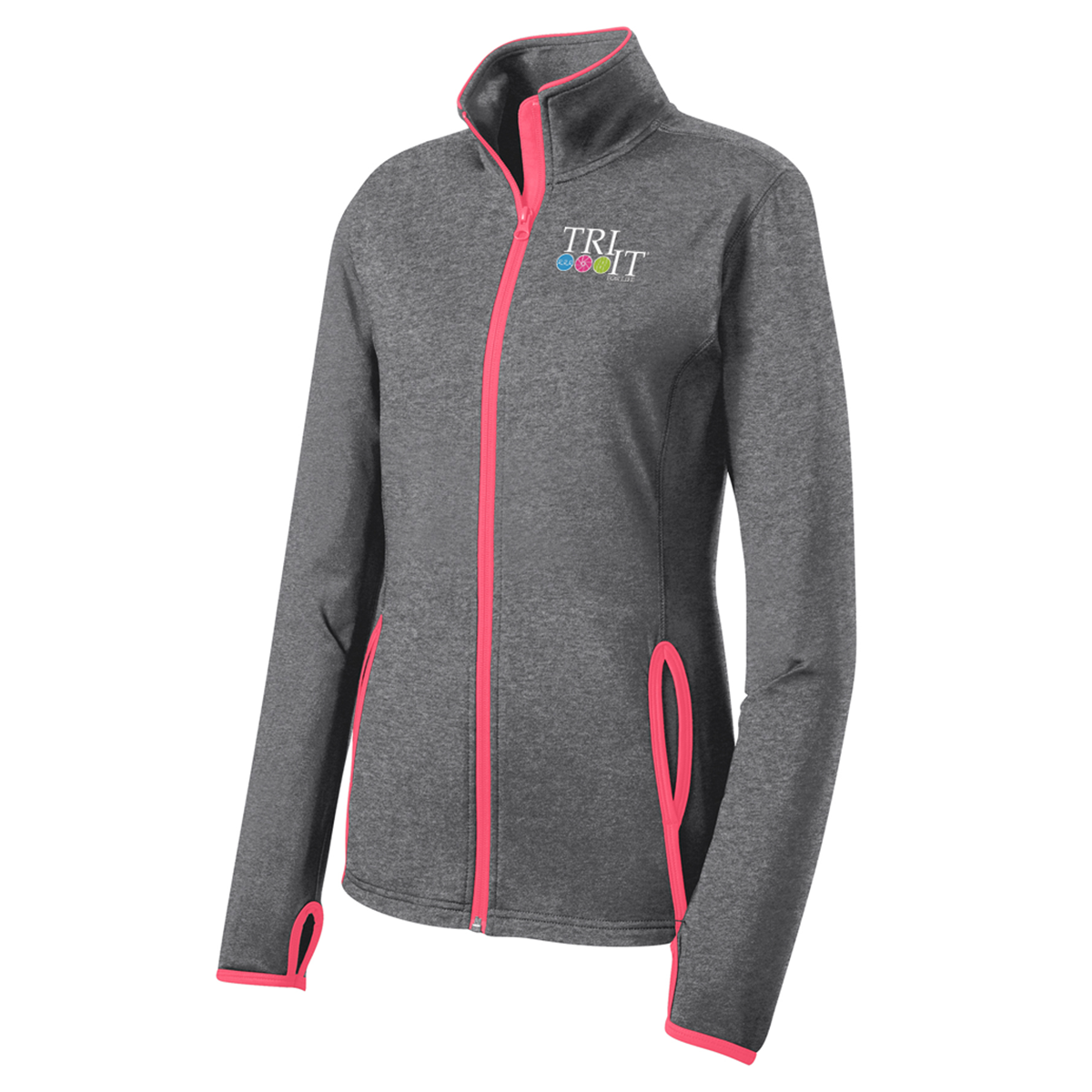 Sport-Tek® Women's Sport-Wick® Stretch Contrast Full-Zip Jacket