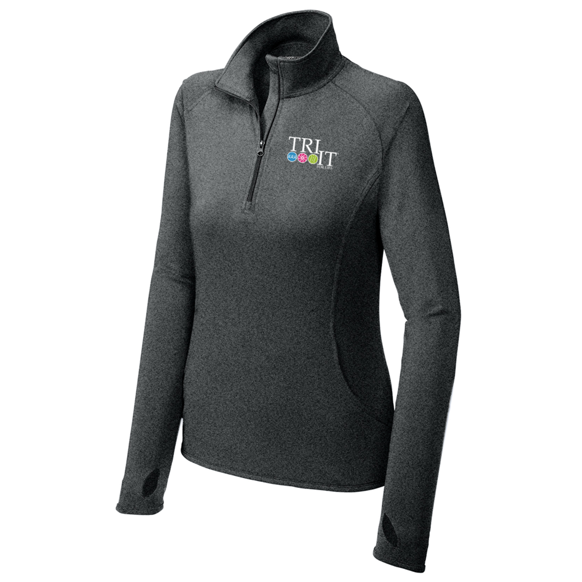 Sport-Tek Women's Sport-Wick Stretch 1/4-Zip Pullover - HEATHERS