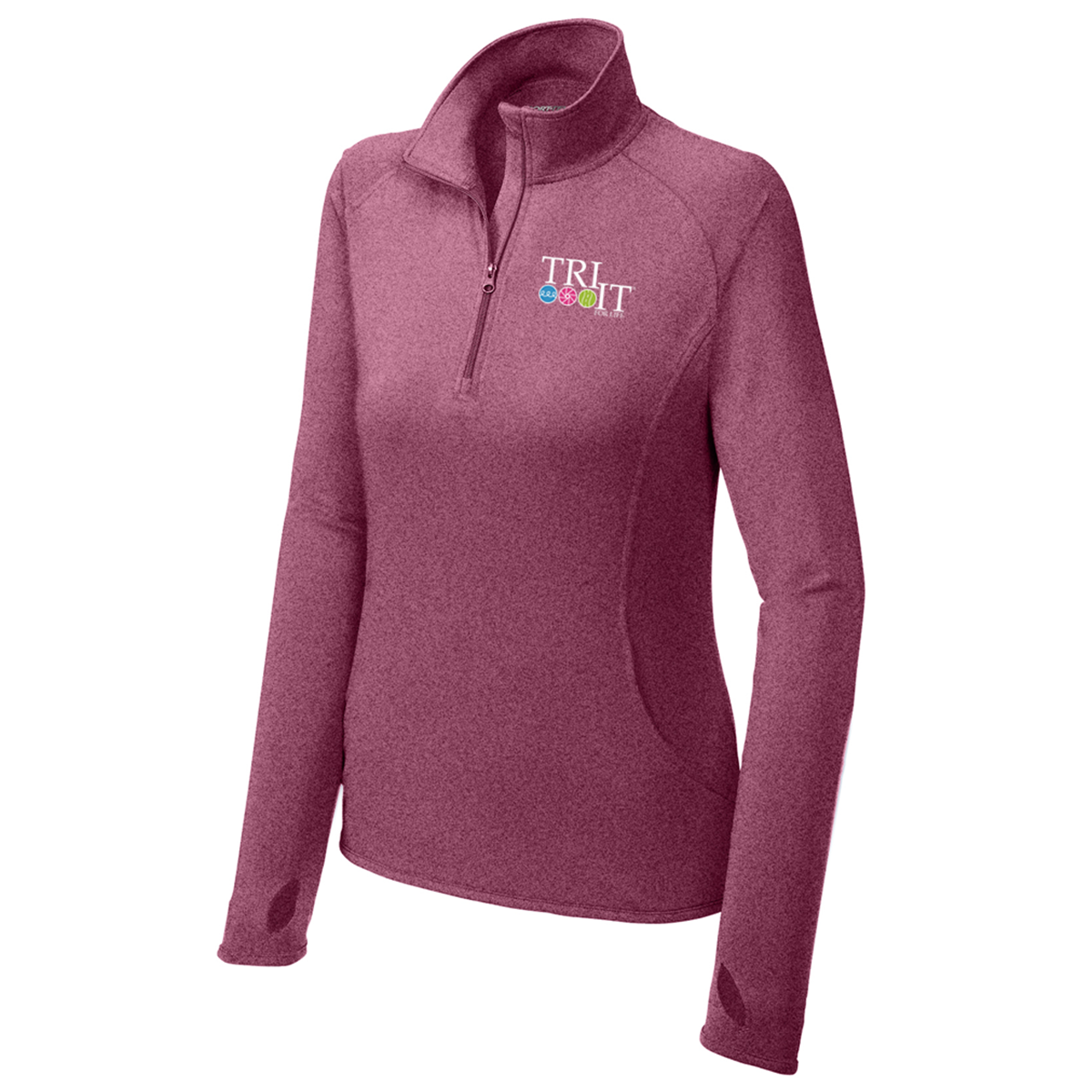 Sport-Tek Women's Sport-Wick Stretch 1/4-Zip Pullover - HEATHERS