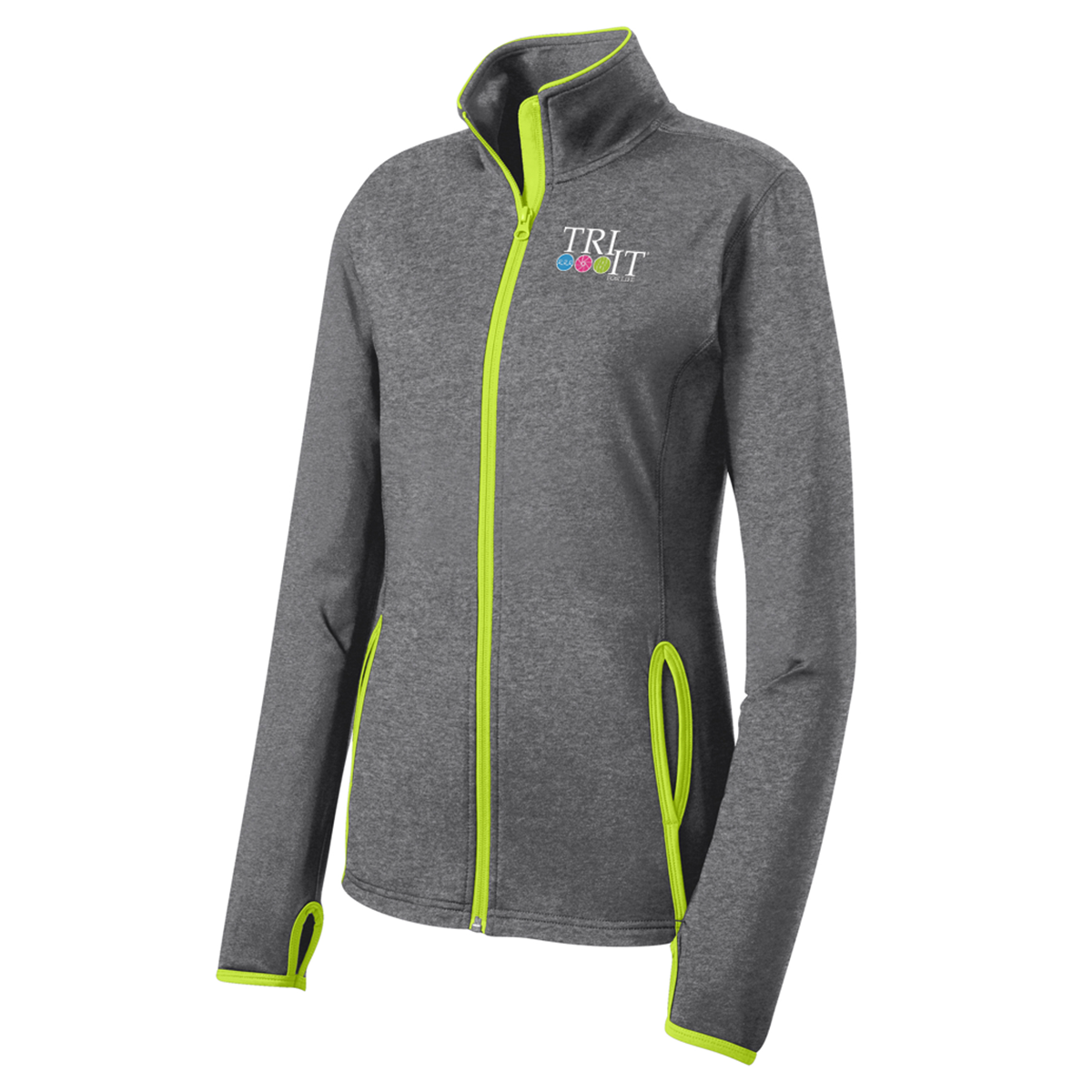 Sport-Tek® Women's Sport-Wick® Stretch Contrast Full-Zip Jacket