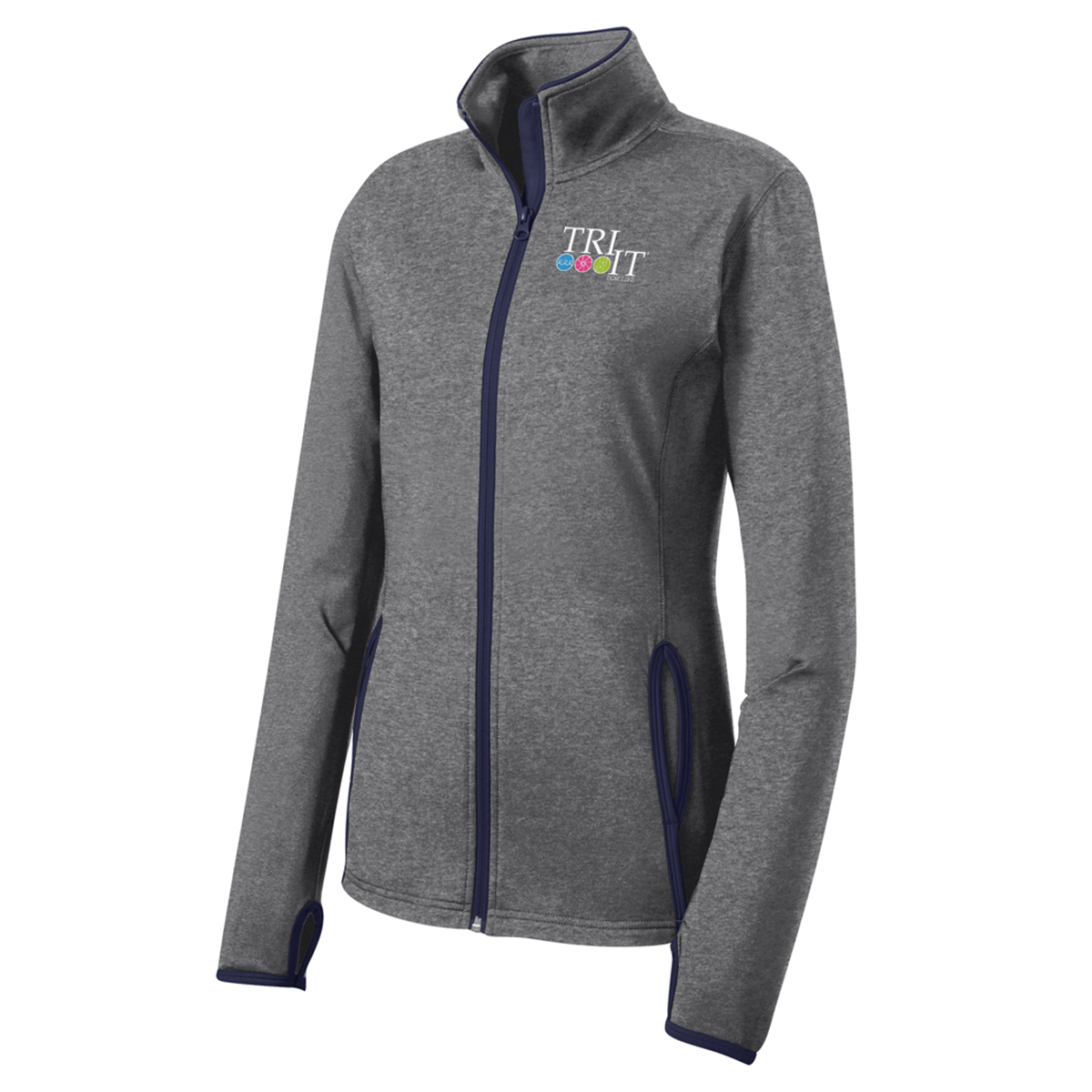 Sport-Tek® Women's Sport-Wick® Stretch Contrast Full-Zip Jacket